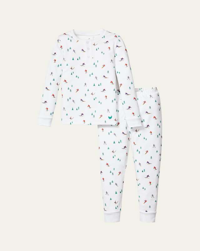 Boy's Apres Ski Printed Pajama Set, Size 2-14